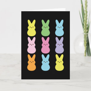 Cute Happy Easter Marshmallow Bunnies Kids Card