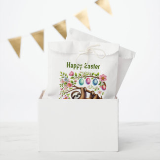 Cute Happy Easter sloth  Favour Bag