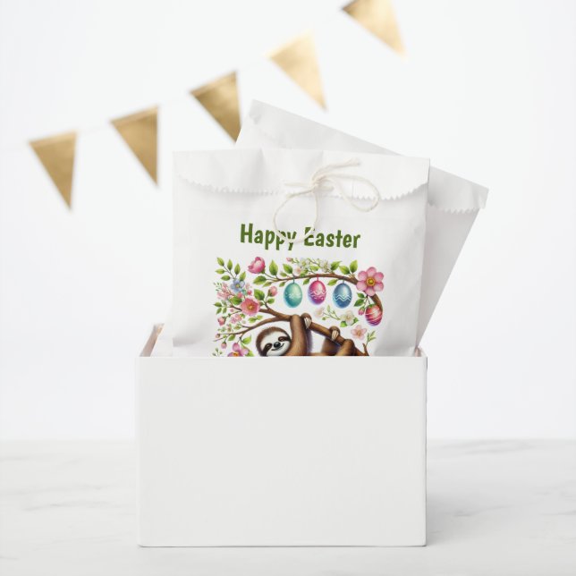 Cute Happy Easter sloth  Favour Bag (Party)