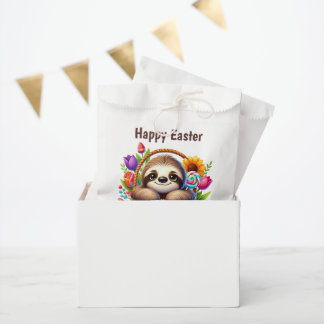 Cute Happy Easter sloth  Favour Bag