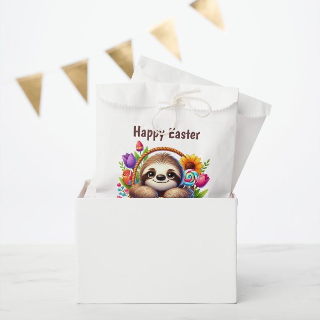 Cute Happy Easter sloth  Favour Bag (Party)