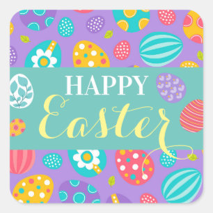 Cute Happy Easter  Square Sticker