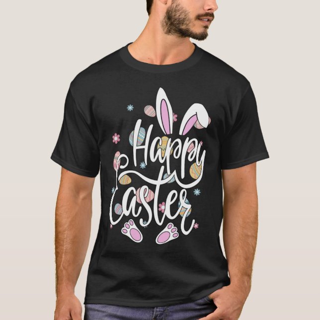 Cute Happy Easter To Every Bunny Easter Squad T-Shirt (Front)