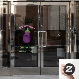 Cute happy eggplant aubergine cartoon illustration