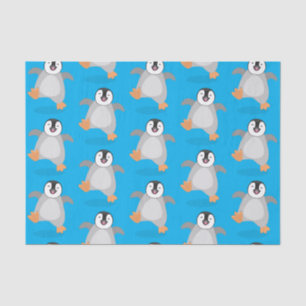 Cute happy emperor penguin chick cartoon tissue paper