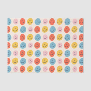 Cute Happy Face Blobs Spotty Fun Pattern Tissue Paper
