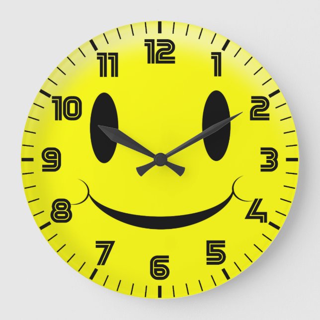 Cute Happy Face Large Clock (Front)