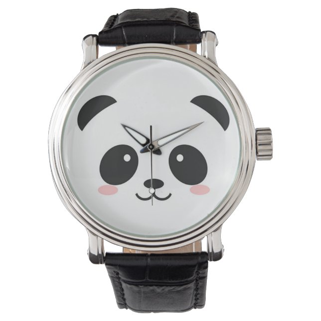 Cute Happy Face Panda Watch (Front)