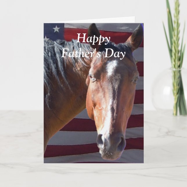 Cute Happy Father's Day Horse for a Special Dad Card (Front)