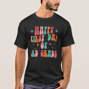 Cute Happy First Day Of 3Rd Grade Back To School T-Shirt