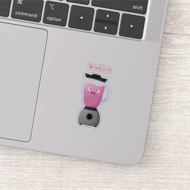 Cute happy food blender kitchen appliance cartoon (Detail)