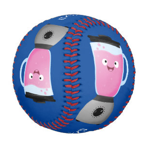 Cute happy food blender kitchen appliance cartoon baseball