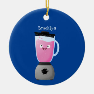 Cute happy food blender kitchen appliance cartoon ceramic ornament