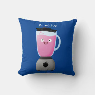 Cute happy food blender kitchen appliance cartoon cushion