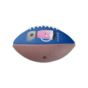 Cute happy food blender kitchen appliance cartoon football