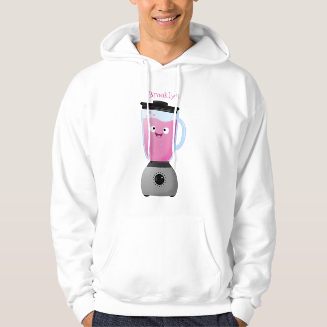 Cute happy food blender kitchen appliance cartoon hoodie (Front)