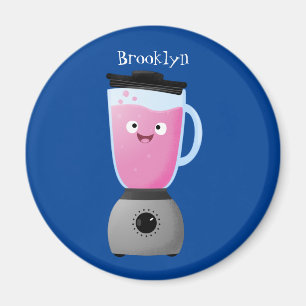 Cute happy food blender kitchen appliance cartoon magnet