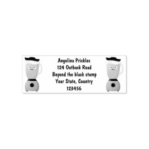 Cute happy food blender kitchen appliance cartoon self-inking stamp
