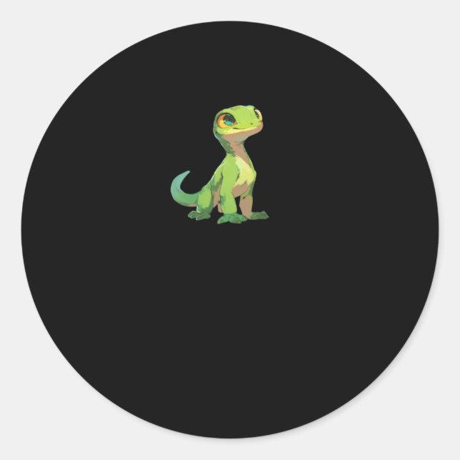 Cute Happy Friend Lizard Sticker3  Classic Round Sticker (Front)