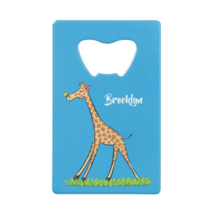 Cute happy giraffe with butterfly cartoon