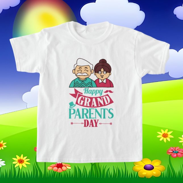 cute Happy Grandparents Day word art  T-Shirt (Creator Uploaded)