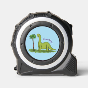 Cute happy green brontosaurus dinosaur cartoon 1