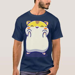 Cute Happy Hamster Cartoon T-Shirt