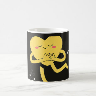 Cute Happy Heart Character Coffee Mug