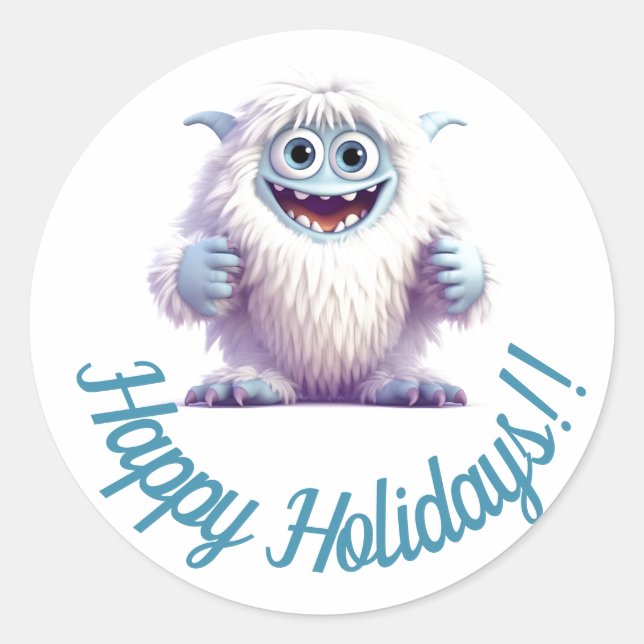 Cute happy holiday stickers (Front)
