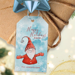 Cute Happy Holidays Christmas Gift Tags