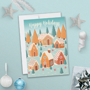 Cute Happy Holidays Christmas Holiday Card