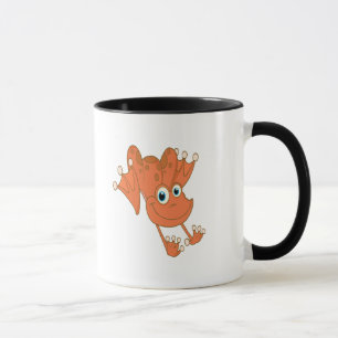 cute happy hopping orange frog mug