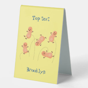 Cute happy jumping peanuts cartoon illustration