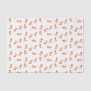 Cute happy jumping peanuts cartoon illustration tissue paper
