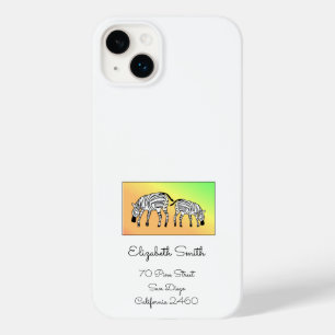 Cute Happy Kenyan Zebras iPhone / iPad case