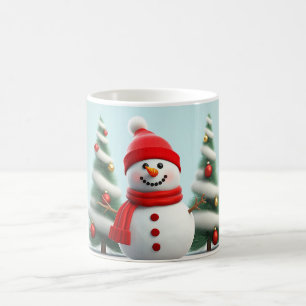Cute happy Kids Children Winter Snowman Coffee Mug