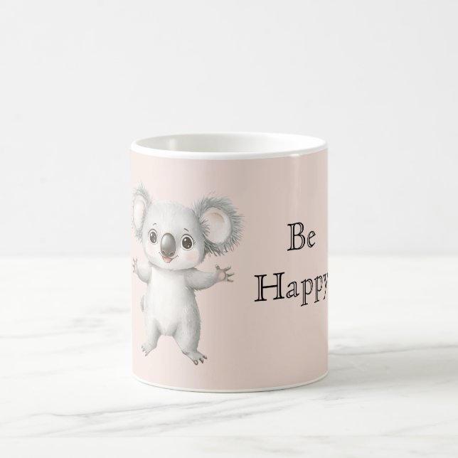Cute Happy Koala Bear Coffee Mug (Center)