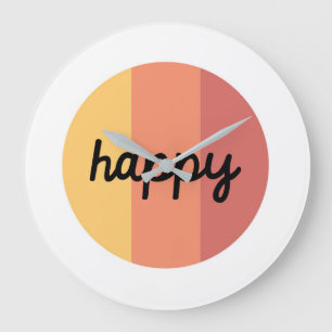 Cute Happy Large Clock