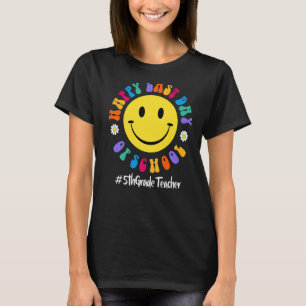 Cute Happy Last Day Of School 5th Grade Teacher Sq T-Shirt