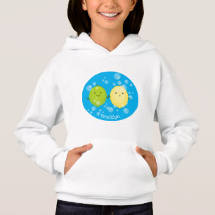 Cute happy lemon lime cartoon illustration