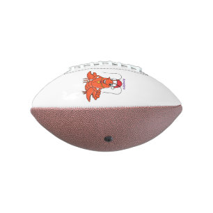 Cute happy lobster wearing Christmas hat cartoon Football