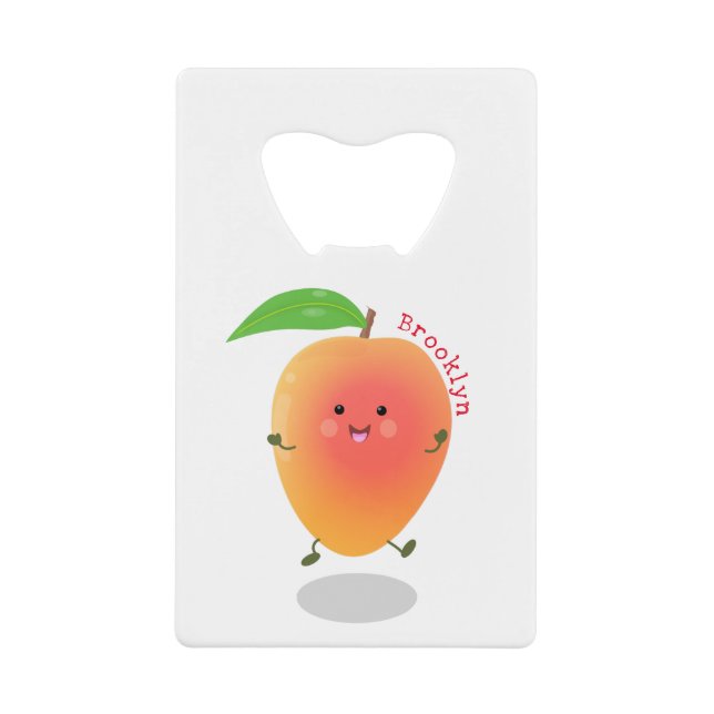 Cute happy mango cartoon illustration (Front)