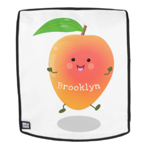 Cute happy mango cartoon illustration backpack