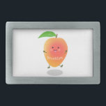 Cute happy mango cartoon illustration belt buckle<br><div class="desc">It's mango fun with our happy fruit jumping for joy. Drawn in cute cartoon illustration style.</div>