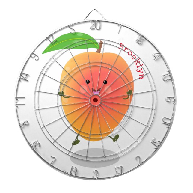 Cute happy mango cartoon illustration dartboard (Front)