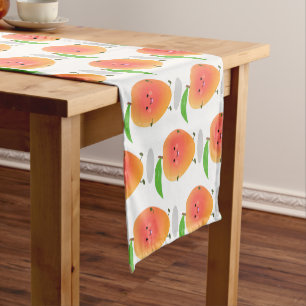 Cute happy mango cartoon illustration short table runner