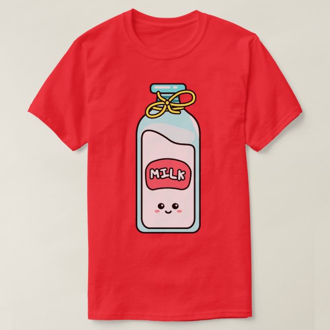 Cute Happy Milk  T-Shirt (Design Front)