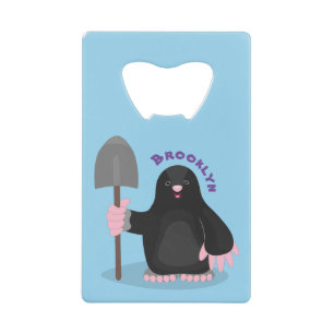 Cute happy mole cartoon illustration
