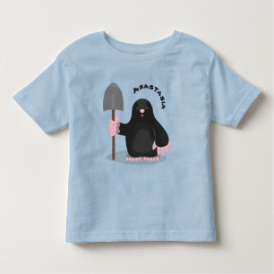 Cute happy mole cartoon illustration toddler T-Shirt