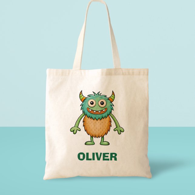 Cute Happy Monster  Tote Bag (Creator Uploaded)
